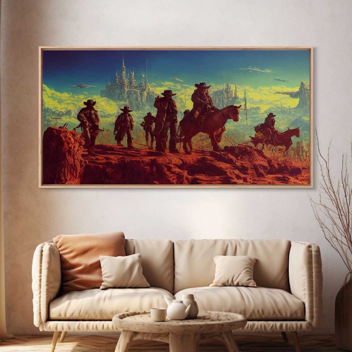 Space Cowboys Sci-Fi Western Mashup Art Print - Image 4