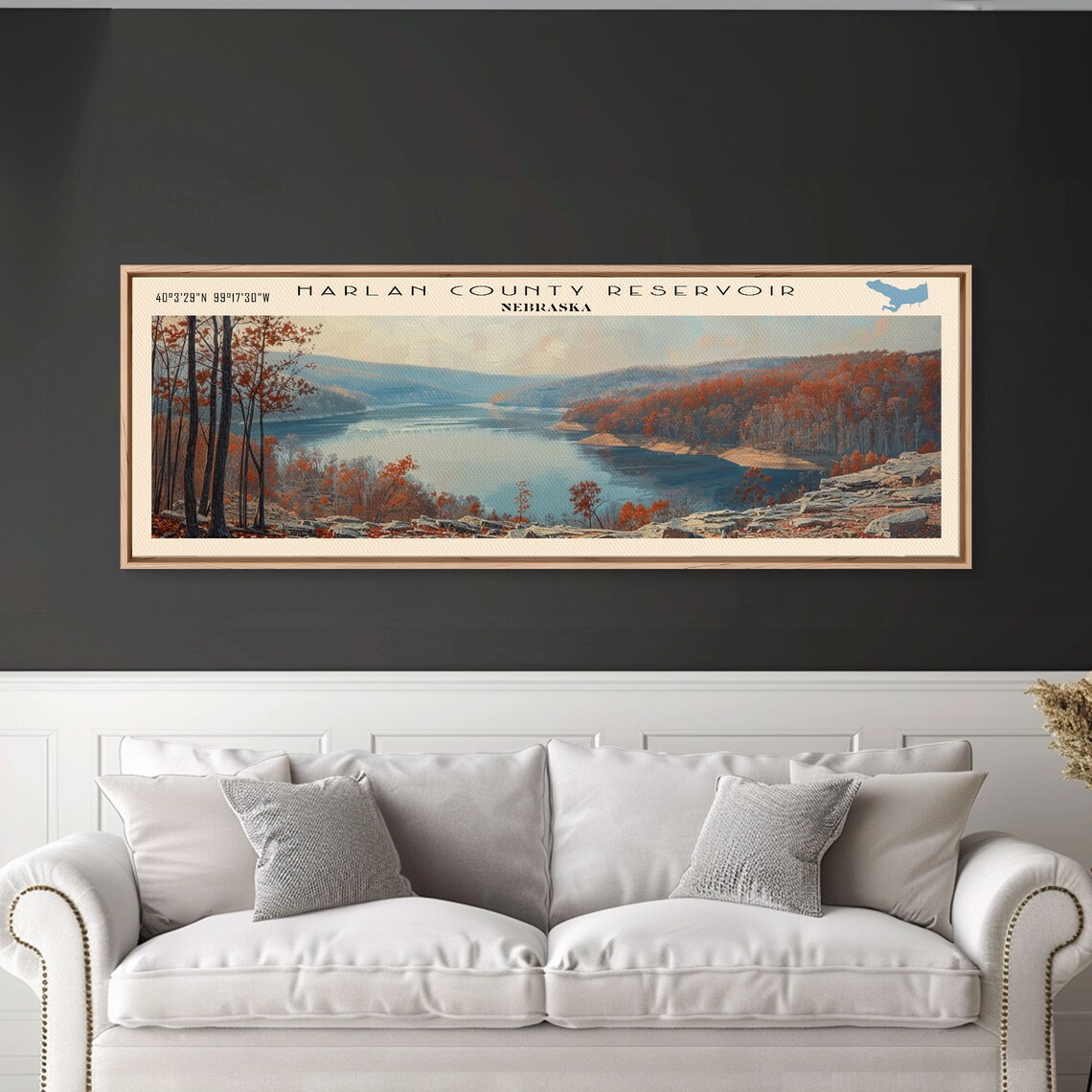 Harlan County Reservoir Nebraska Travel Poster - Image 6