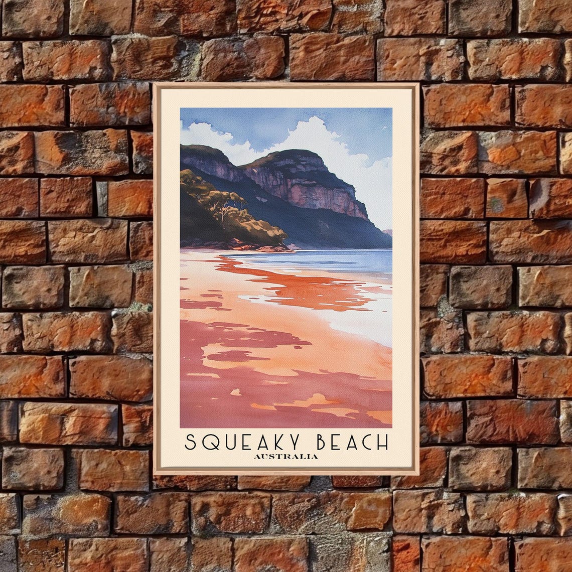 Squeaky Beach Australia Granite Cliffs Sunset Sand Shore Travel Poster - Image 5
