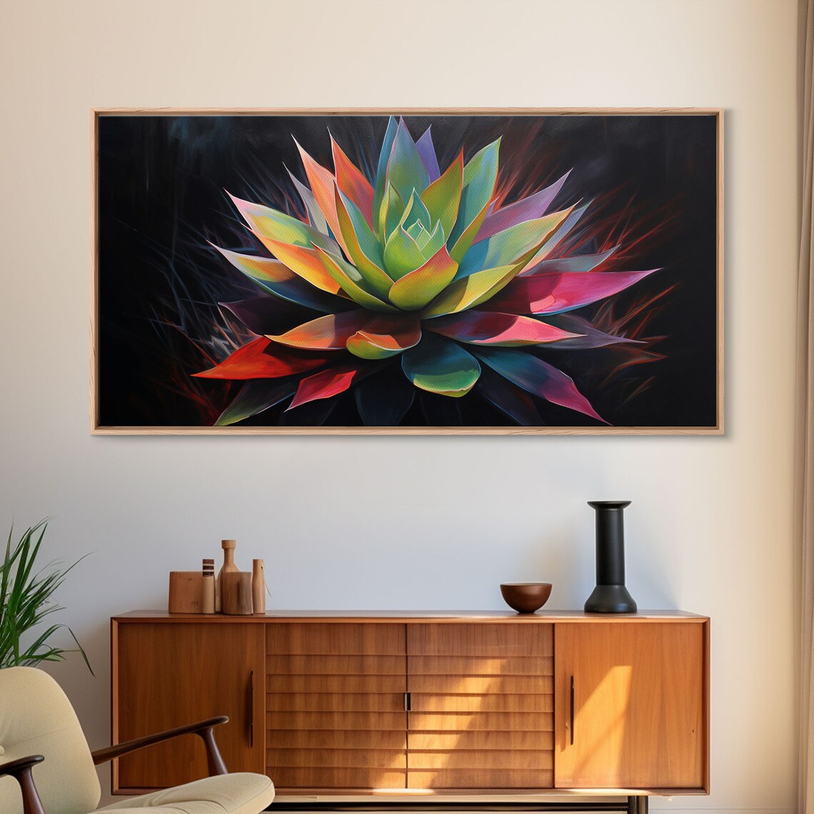 Rainbow Agave Southwest Art Print, Southwestern Decor - Image 6