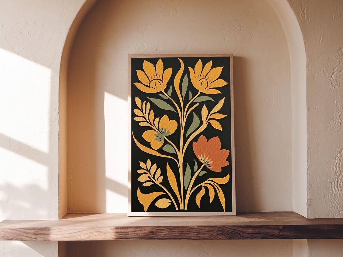 Flower Market Art Print, Mid-Century Modern Botanical - Image 5