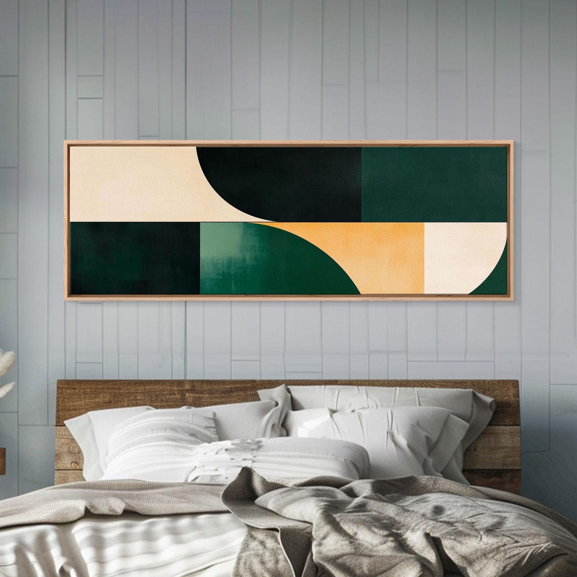 Geometric Mid Century Modern Wall Art Framed Print Abstract Art Modern Art Geometric Patterns Mcm Home Decor Emerald Green Art