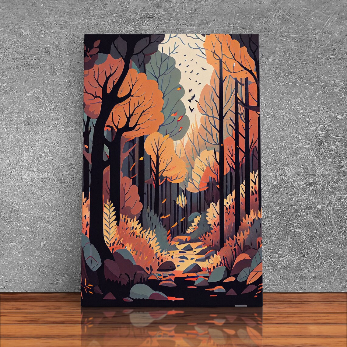 Autumn In The Forest, Fall Scene Art Print - Image 3