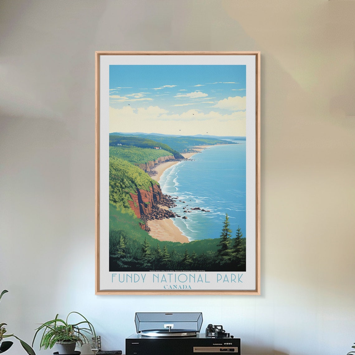 Fundy National Park Canada Coastal Cliffs Beach Forest Bay View Poster - Image 5