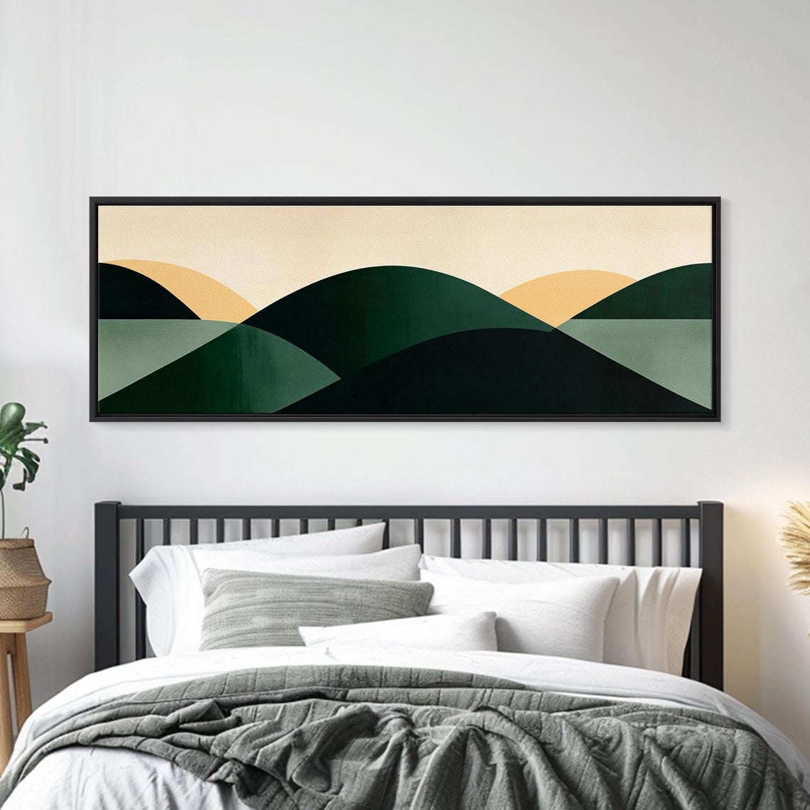 Abstract Mid Century Modern Geometric Shapes Wall Art Framed Print Mid Century Modern Home Decor Above Sofa Or Bed Boho Art - Image 2