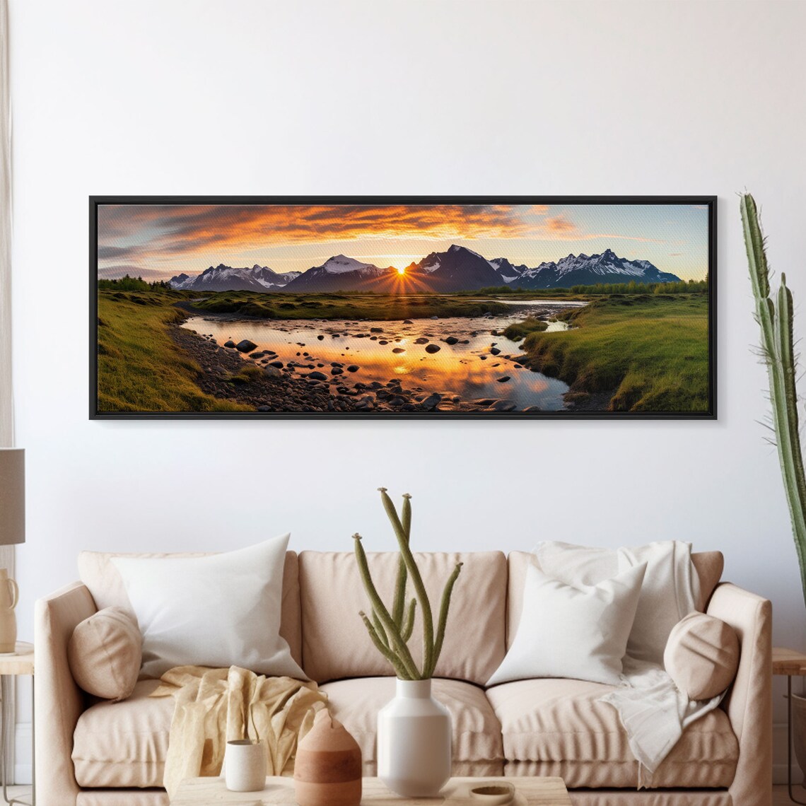 Katmai National Park Sunrise Snowy Peaks Tundra Stream Panoramic Poster - Image 5