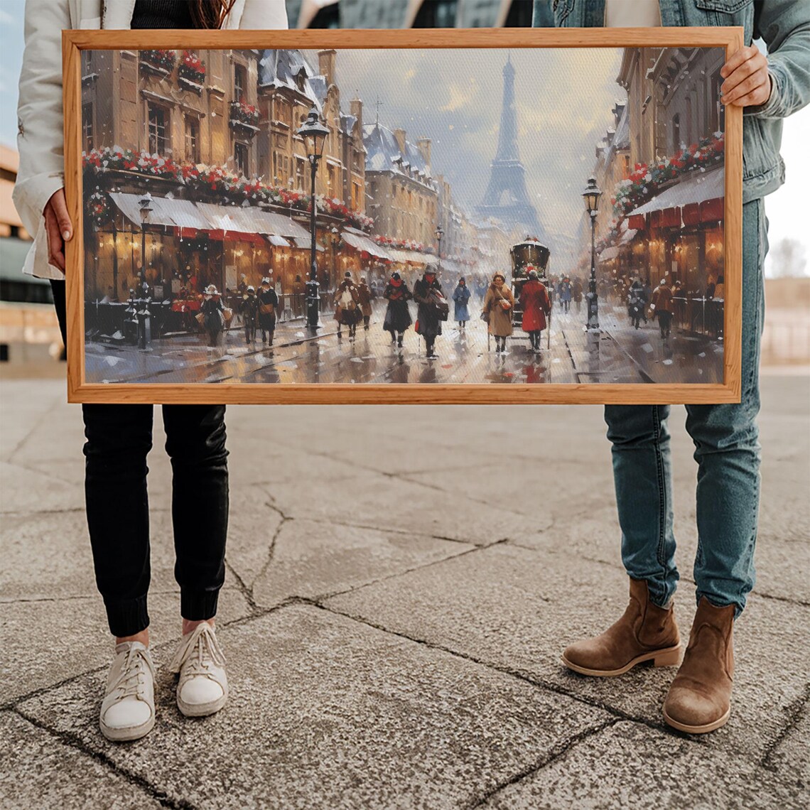 Winter Wonderland Paris in the Snow, Christmas Art Print - Image 5
