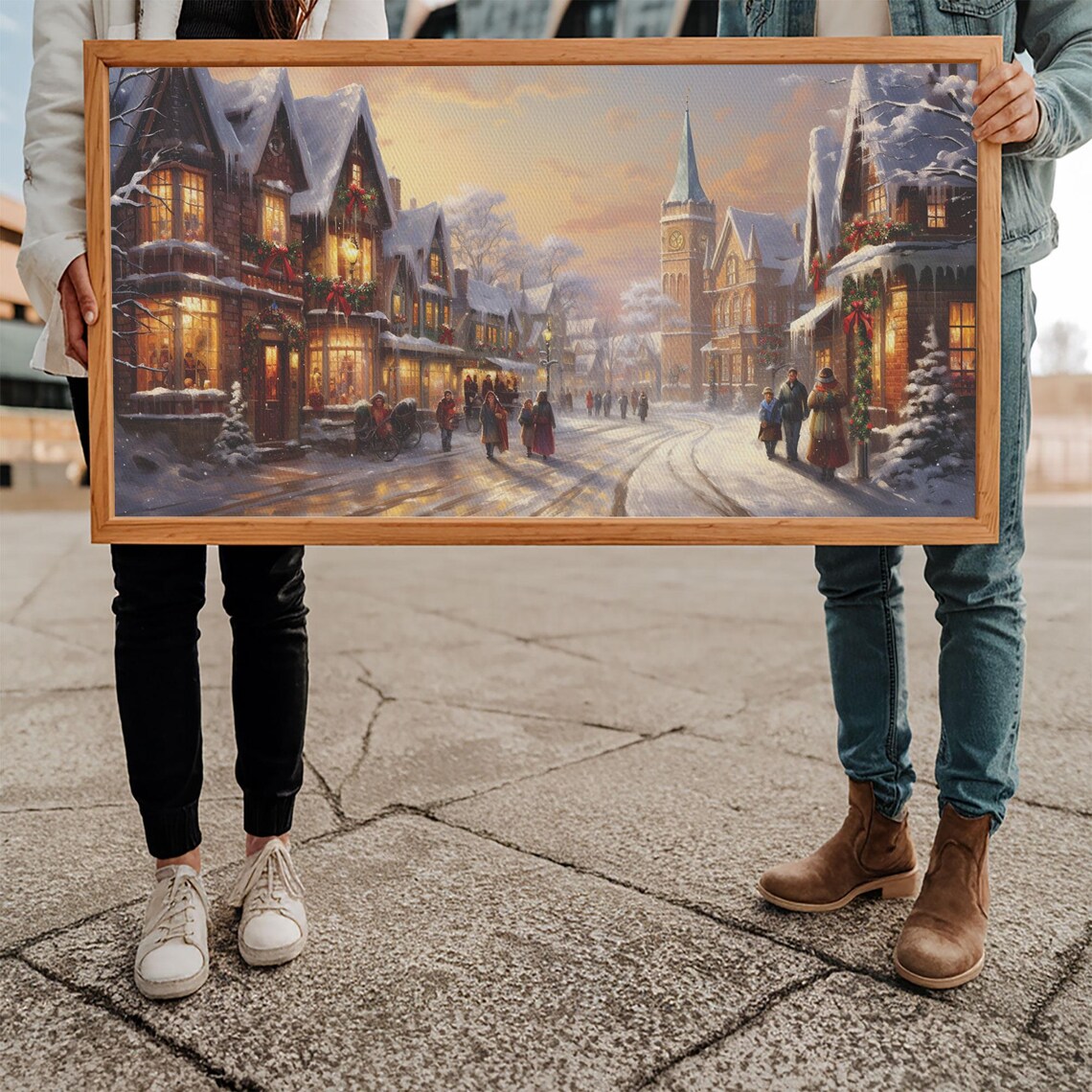 Vintage Christmas Winter Wonderland Art Print - Image 4