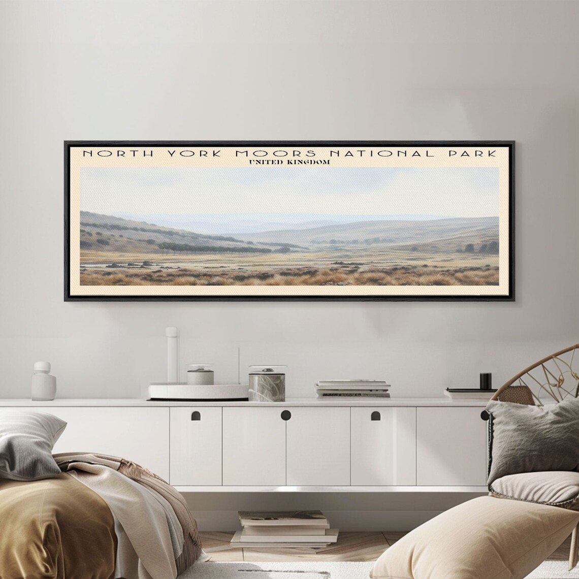 North York Moors UK Rolling Heather Moorland Hills Retro Travel Poster - Image 5
