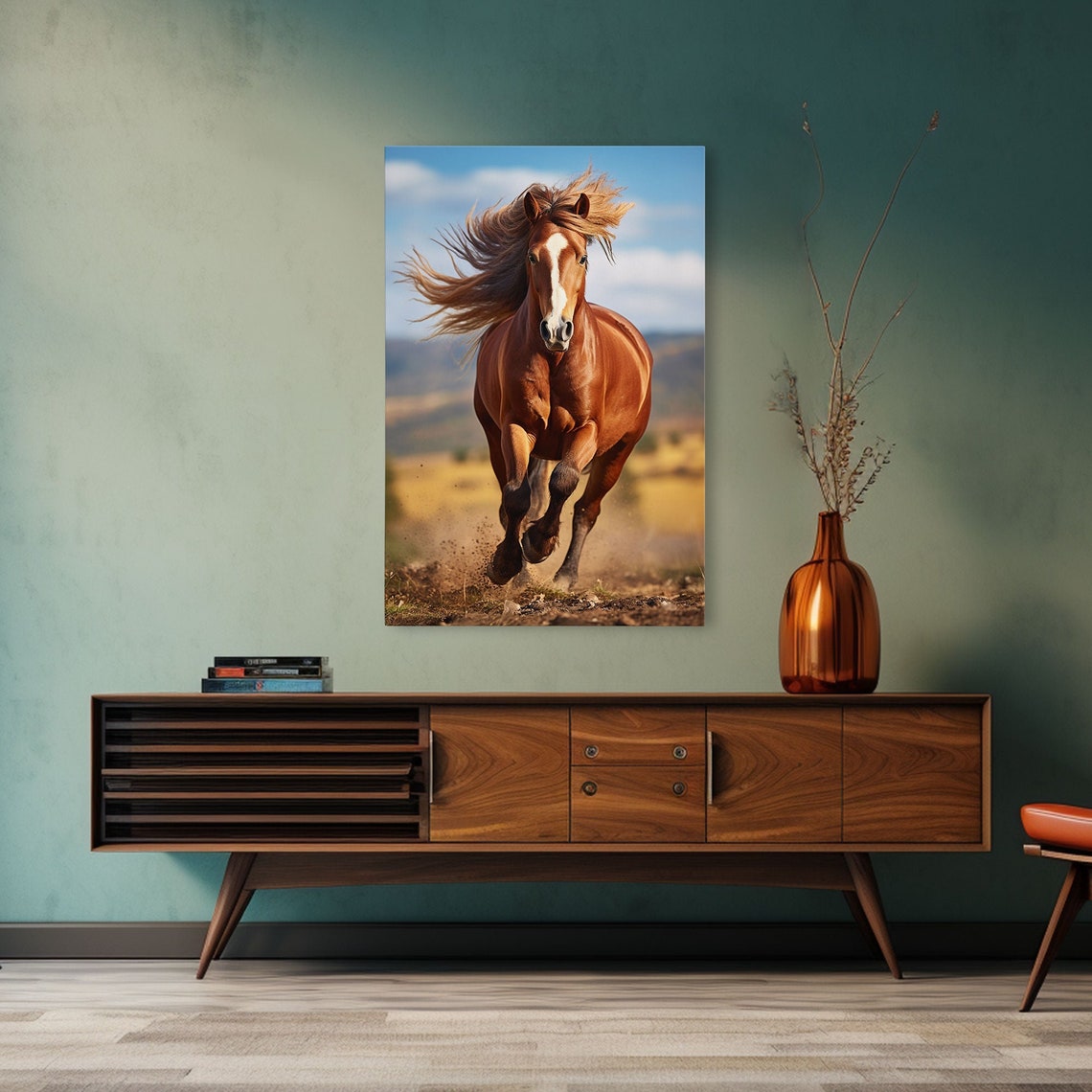 Horse Portrait Animal Wall Art Horse Painting Print Wall Art Vertical Print Gift For Horse Lover Southern Decor Farmhouse Art - Image 4