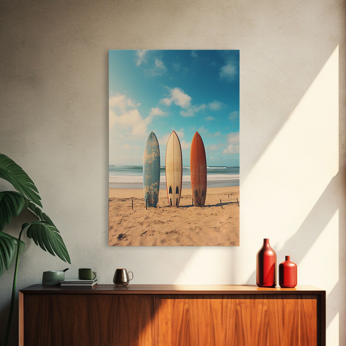 Surfboard Wall Art Print, Beach House Surf Decor - Image 4