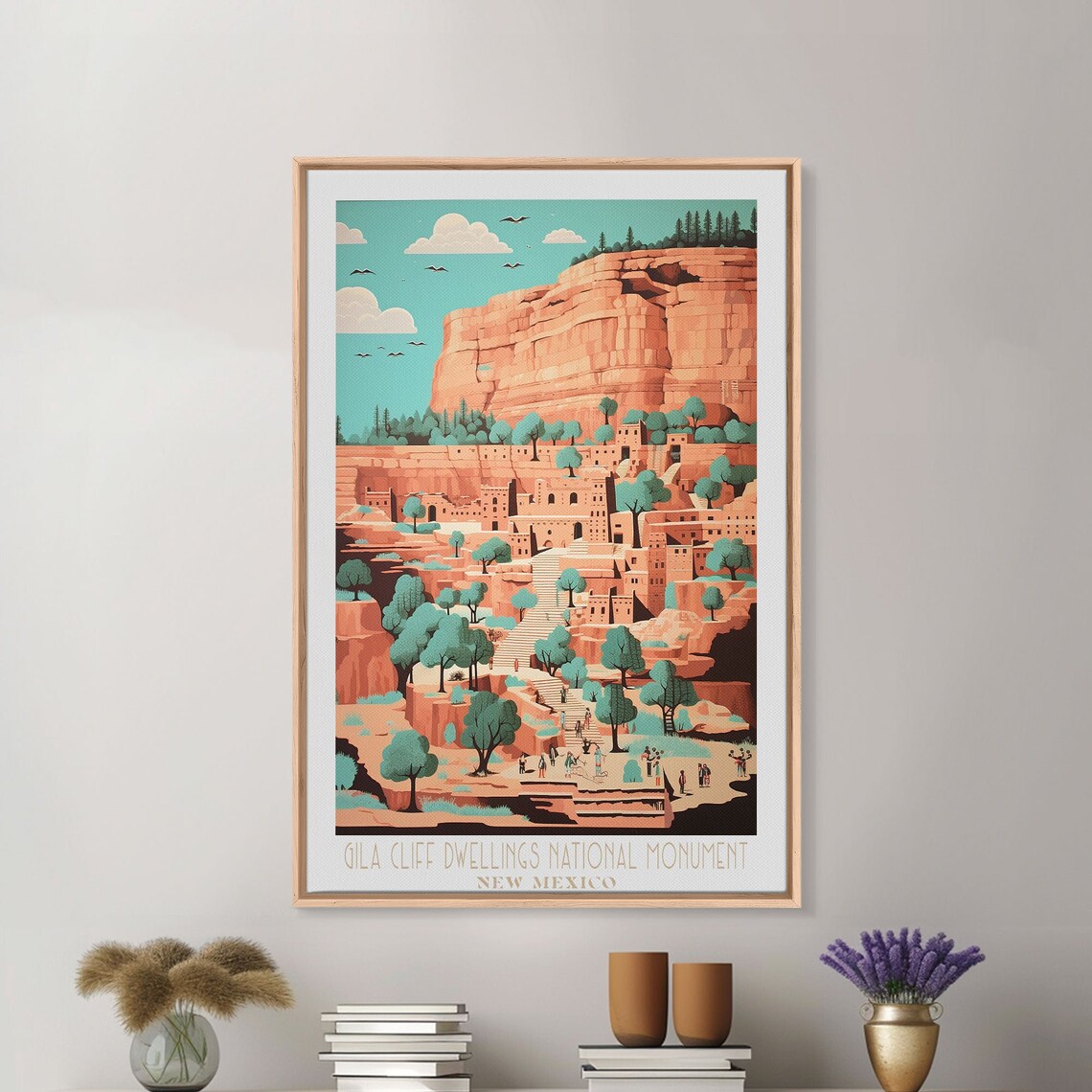 Gila Cliff Dwellings New Mexico Ancient Canyon Ruins Travel Poster - Image 6