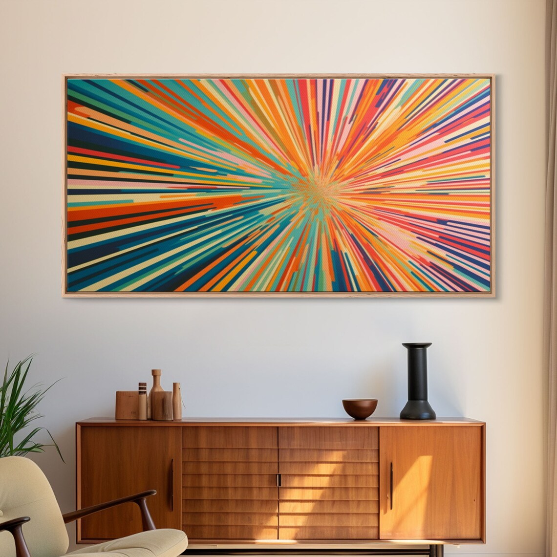 Mid-Century Modern Light Speed Tunnel, Art Print - Image 6