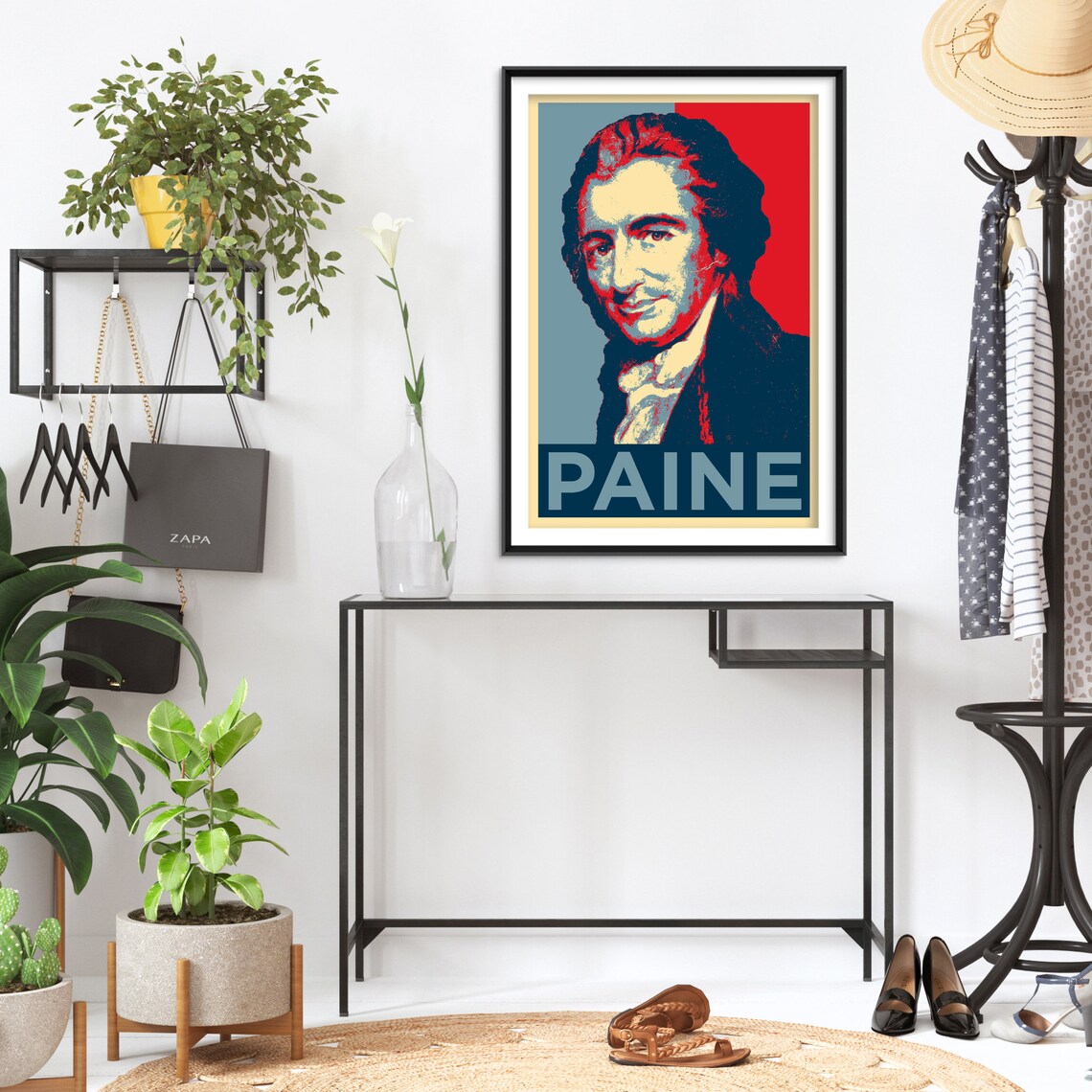 Thomas Paine Original Art Print, Home Wall Decor - Image 2