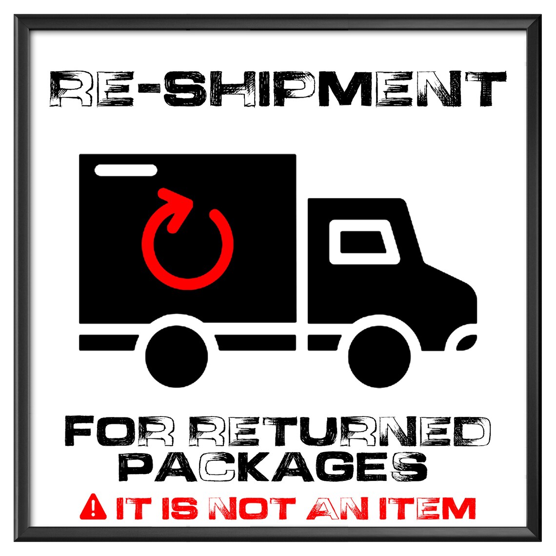 Re-Shipment Service, Minimalist Typography