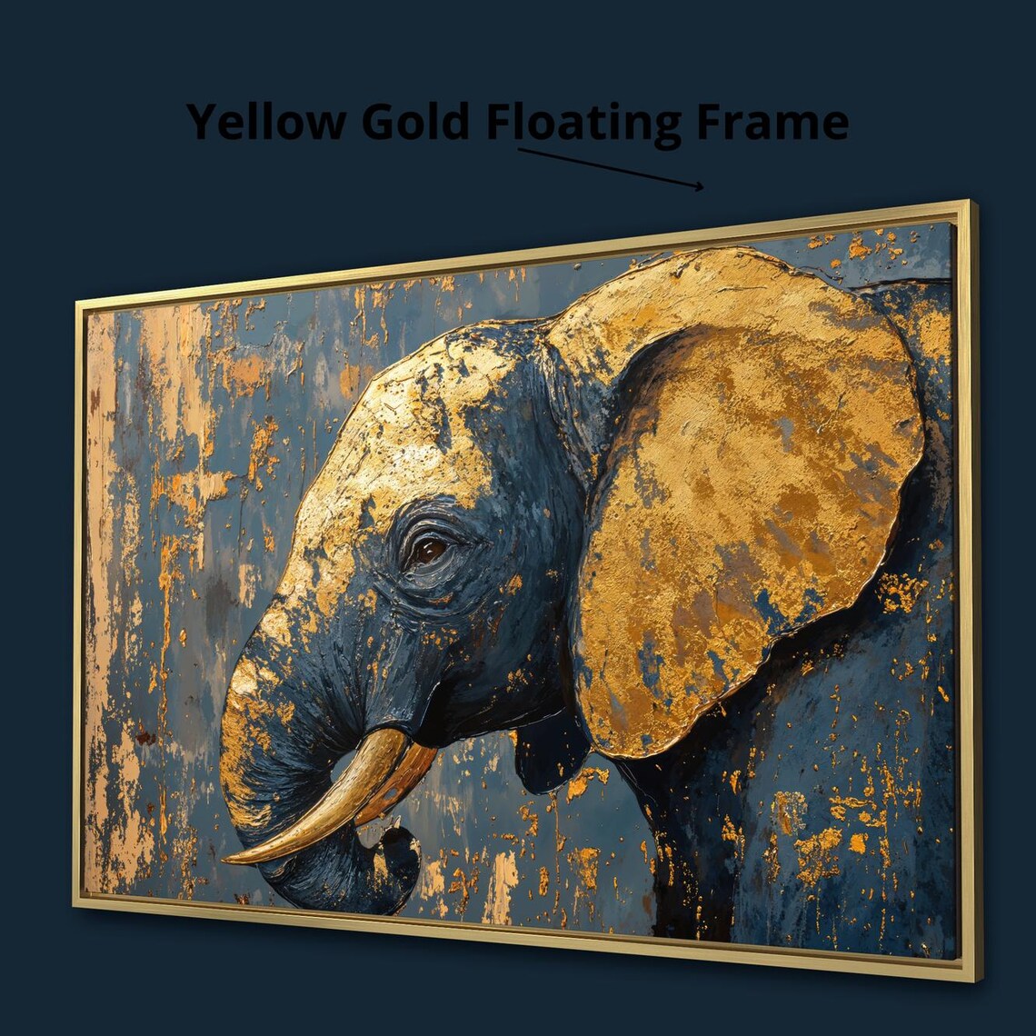 Baby Elephant Portrait, Abstract Wildlife Art Print - Image 4