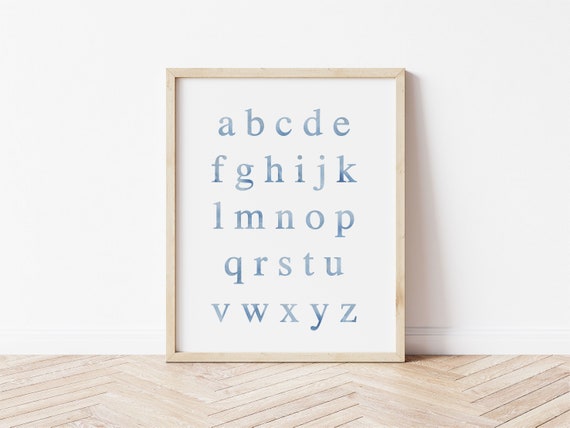 Abc Wall Art Watercolor Nursery Art Watercolor Alphabet Print Abc Poster Abc Kids Prints Nursery Prints Wall Art