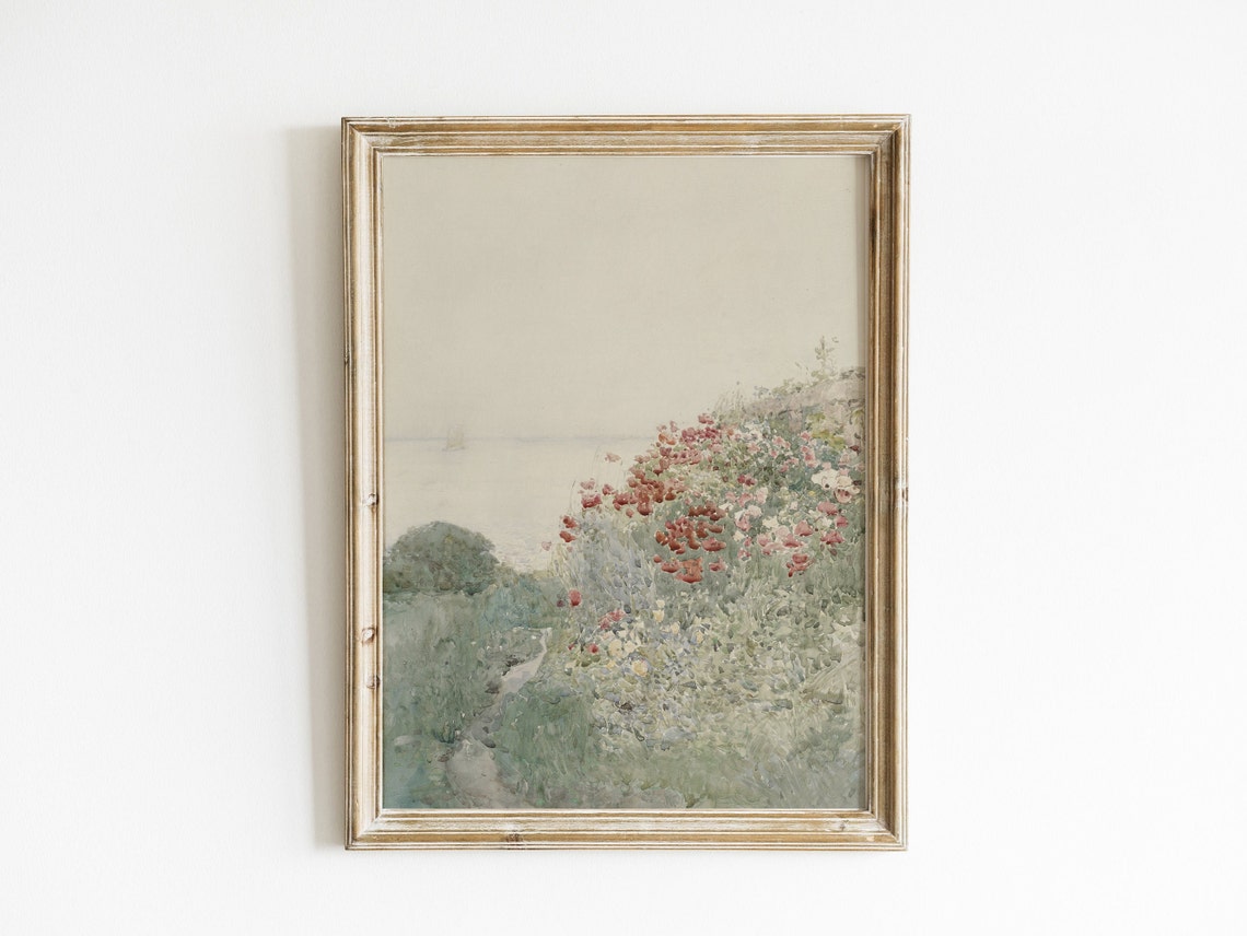 Poppy Flower Vintage Art Antique Painting Vintage Wall Art Prints Antique Wall Art Vintage Landscape Painting