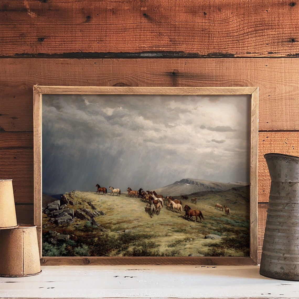 Vintage Horse Art Print, Farmhouse Wall Decor - Image 2