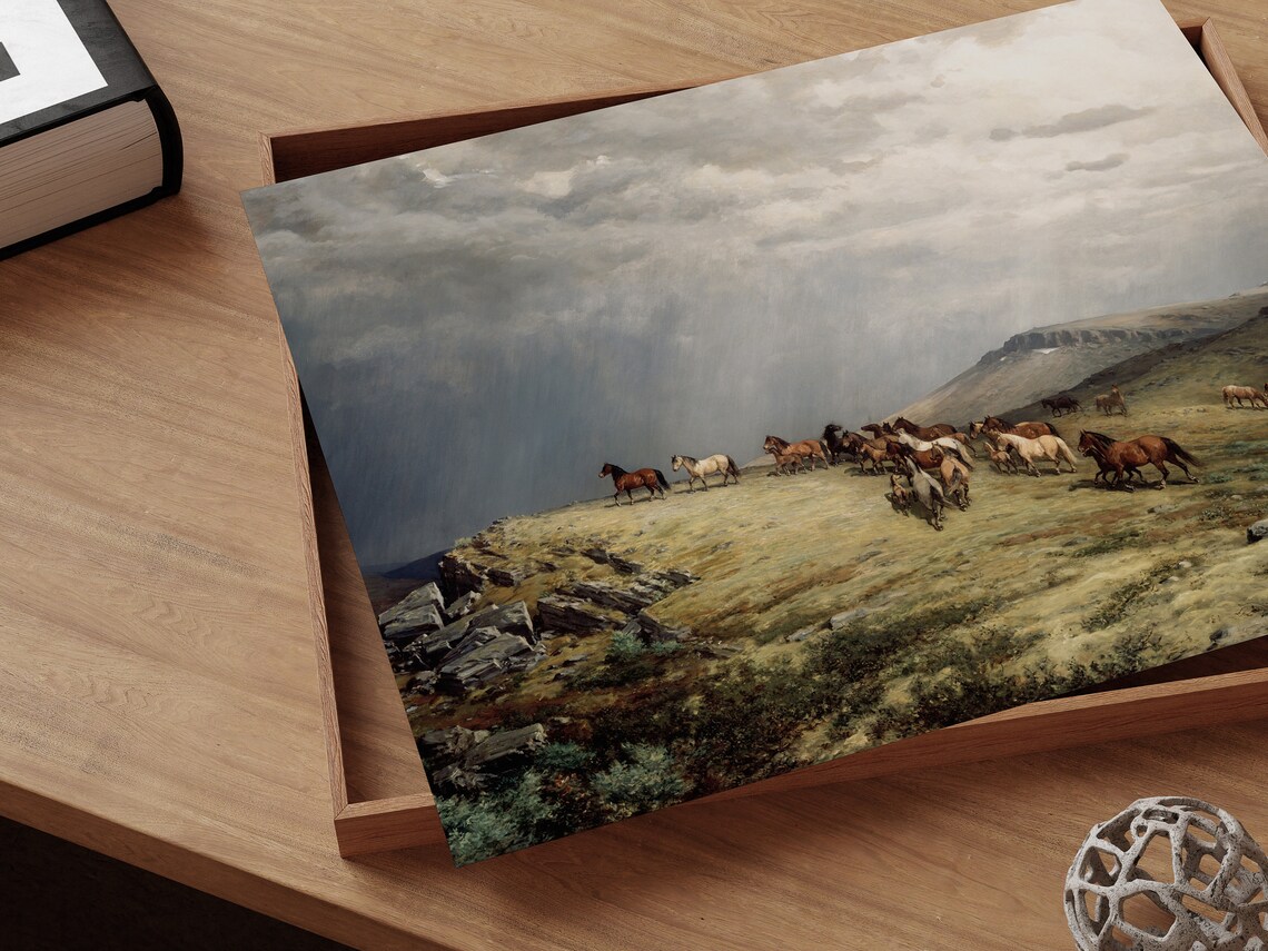 Vintage Horse Art Print, Farmhouse Wall Decor - Image 4