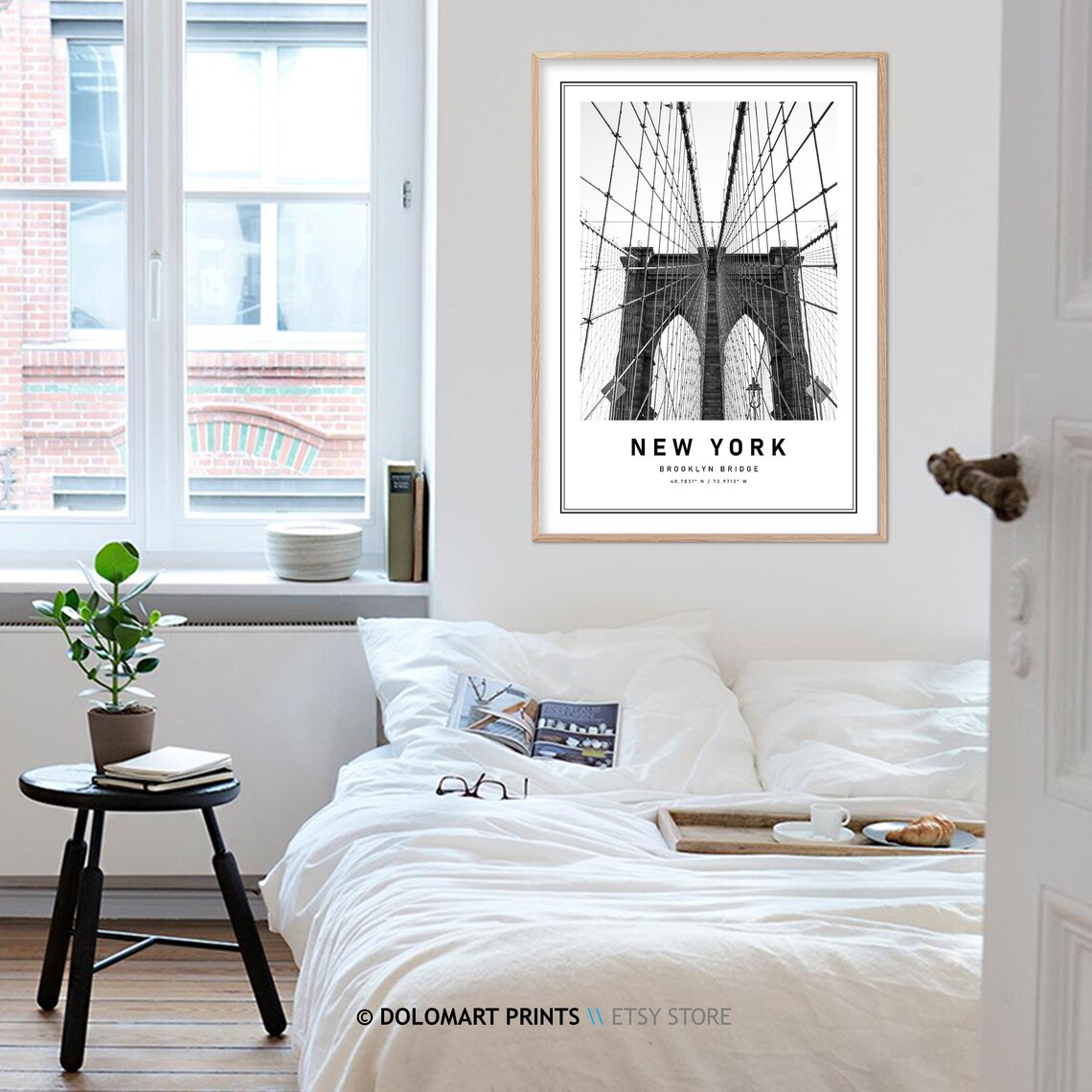 Brooklyn Bridge, New York City Travel Poster - Image 4