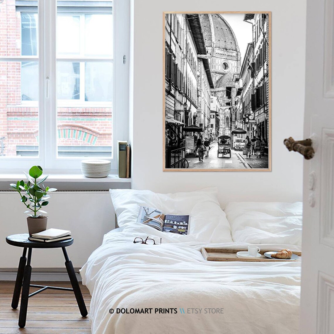 Black and White Florence Architecture Art Print Set - Image 4