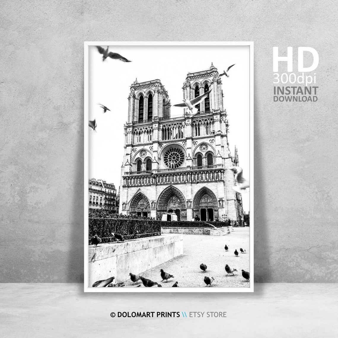 Notre Dame Paris Architecture Travel Poster