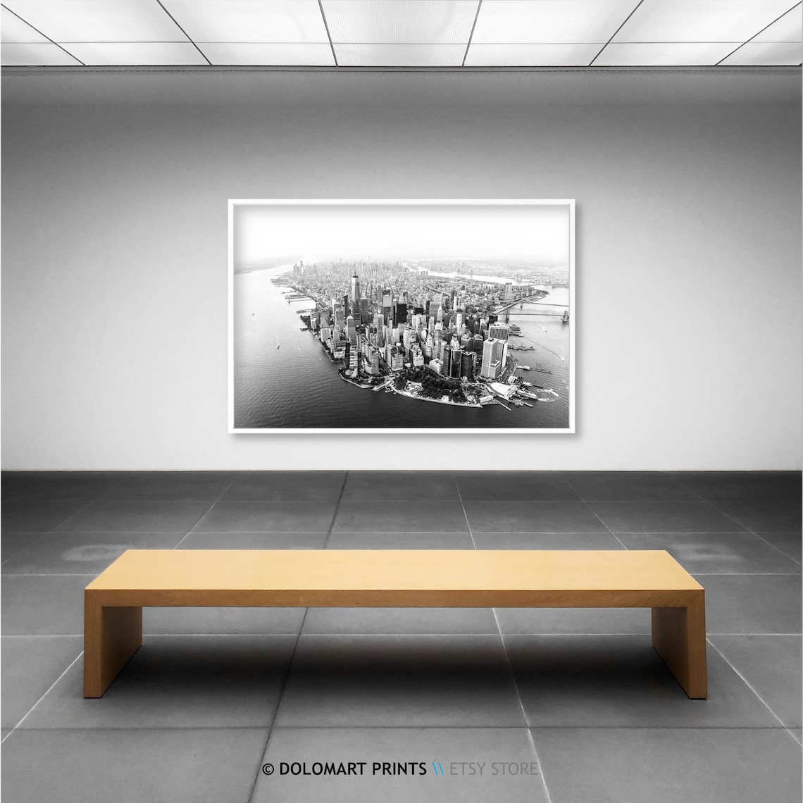 New York Black And White Aerial City Poster Art - Image 2