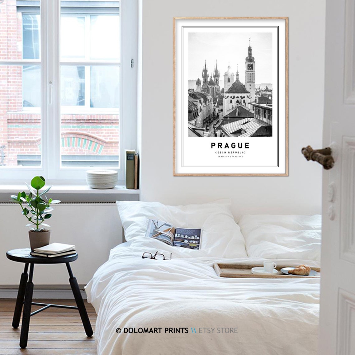 Prague Czech Republic City Coordinates Travel Photography Poster - Image 4