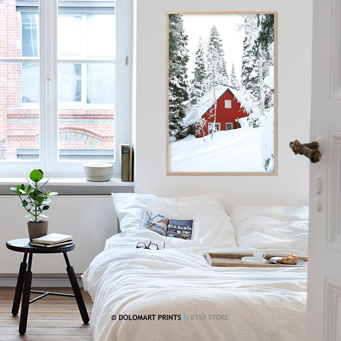 Winter Forest Christmas Art Print, Winter Landscape - Image 3