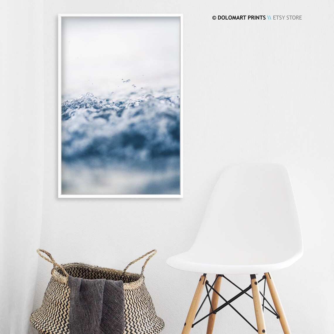 Ocean Water Abstract Art Print, Coastal Wall Art - Image 3