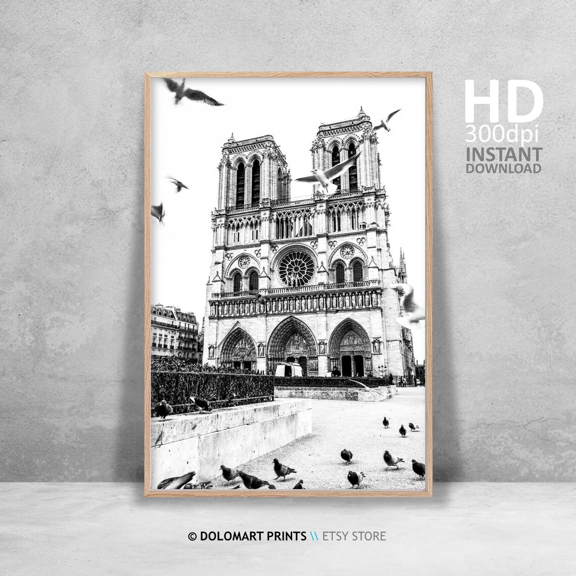 Notre Dame Paris Architecture Travel Poster - Image 4