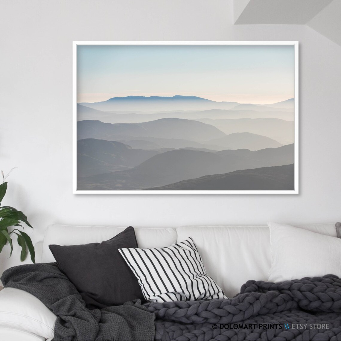 Abstract Mountain Landscape Art Print, Modern Decor - Image 2