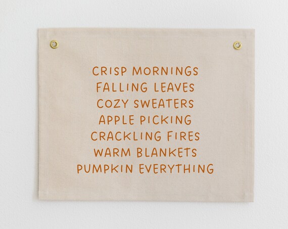 Fall Sayings Banner, Boho Minimal Fall Decor