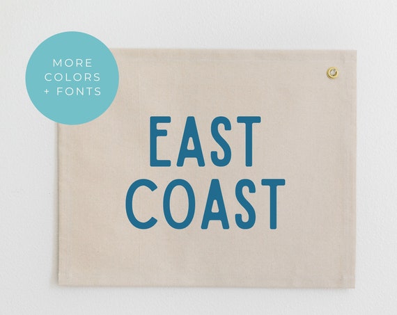 East Coast Beach House Decor Banner, Coastal Wall Art