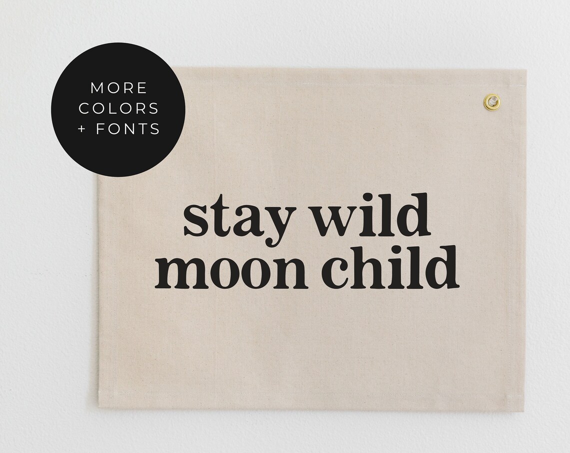 Stay Wild Moon Child Nursery Boho Wall Print