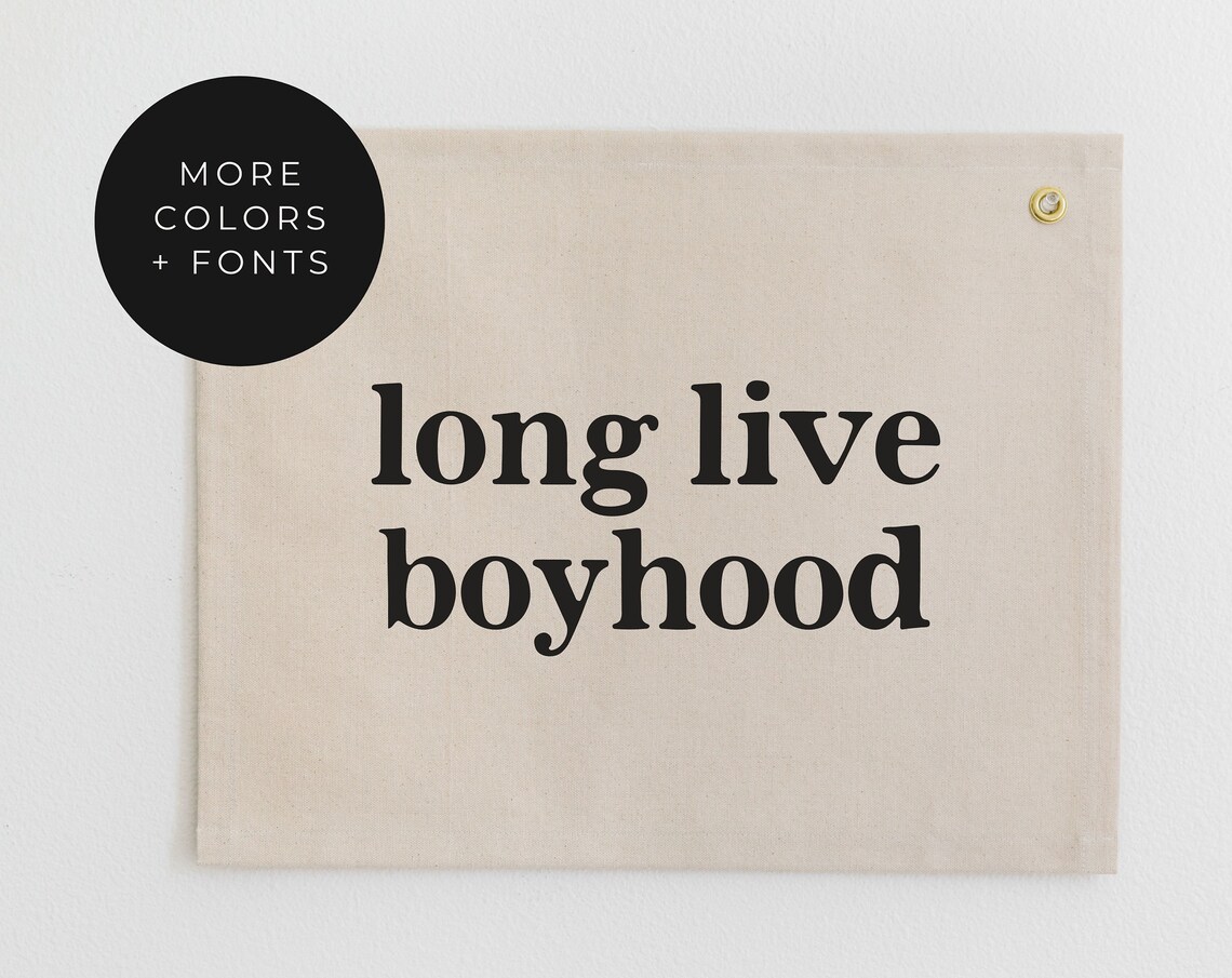 Long Live Boyhood Nursery Banner Wall Art Print