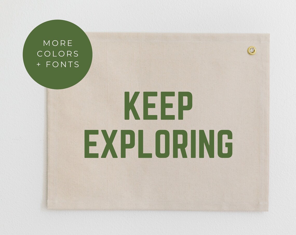 Keep Exploring Banner, Woodland Nursery Decor