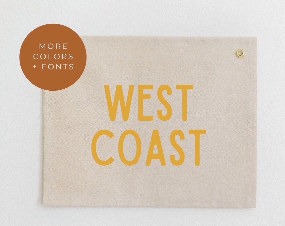 West Coast Banner Boho Beach Nursery Decor Art Print