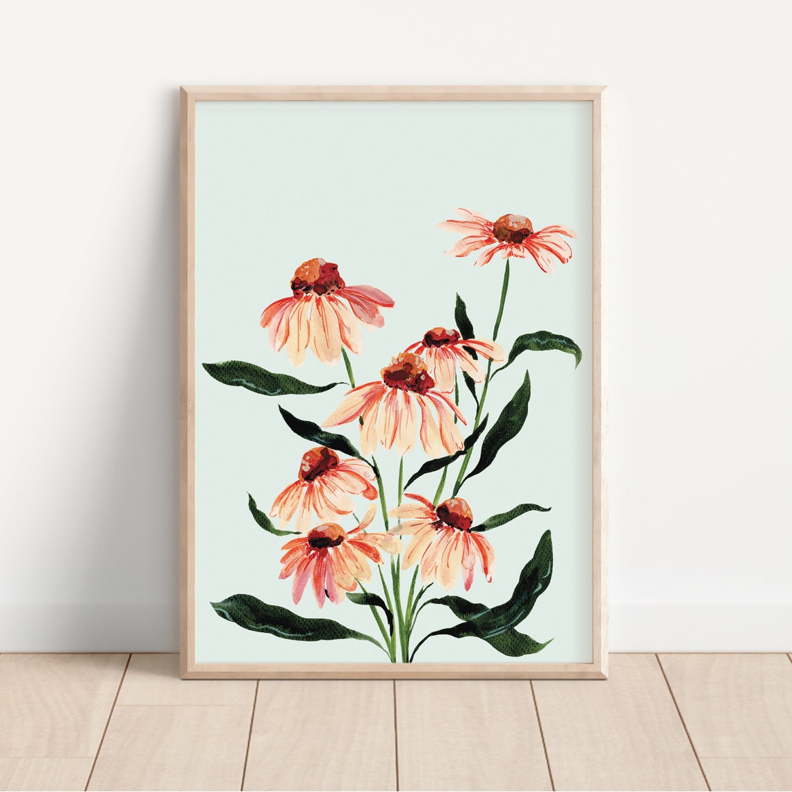 Growing Daisies Art Print, Floral Nursery Decor