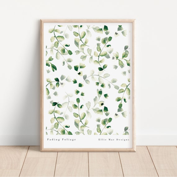 Fading Foliage Art Print, Scandinavian Botanical
