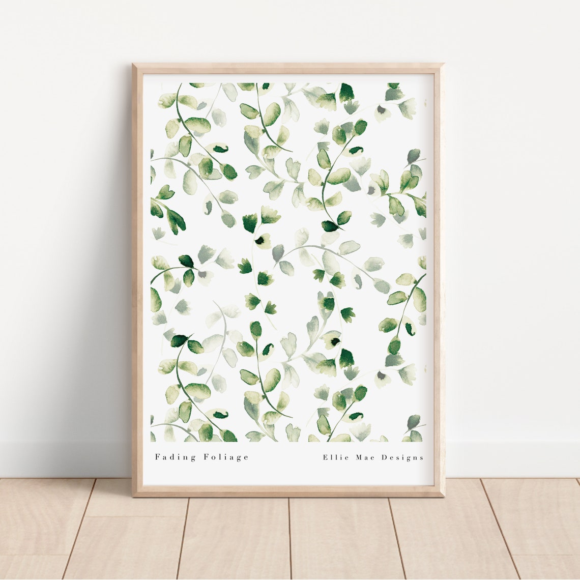 Fading Foliage Art Print, Scandinavian Botanical