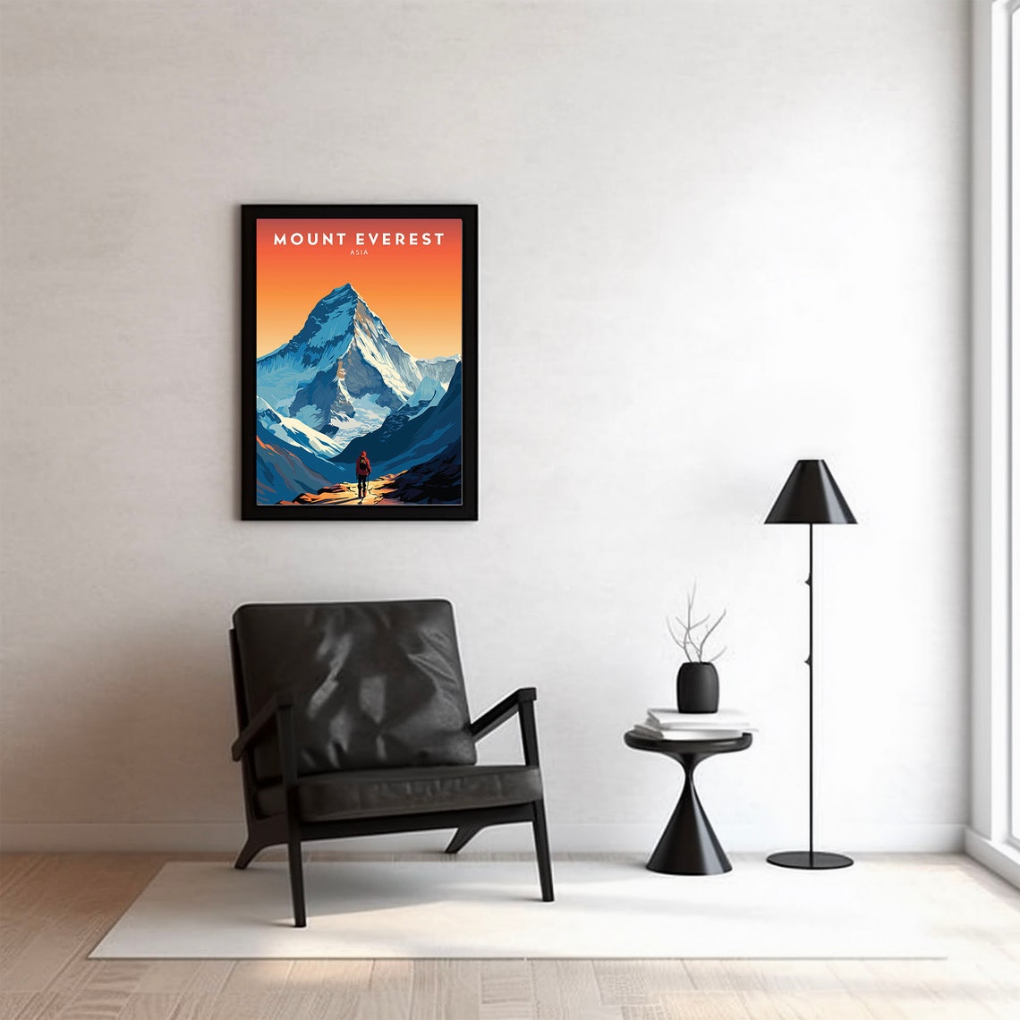 Mount Everest Poster Everest Wall Art Print Asia Poster Everest Travel Poster Minimalist Artwork Everest Gifts Asia Gifts - Image 4