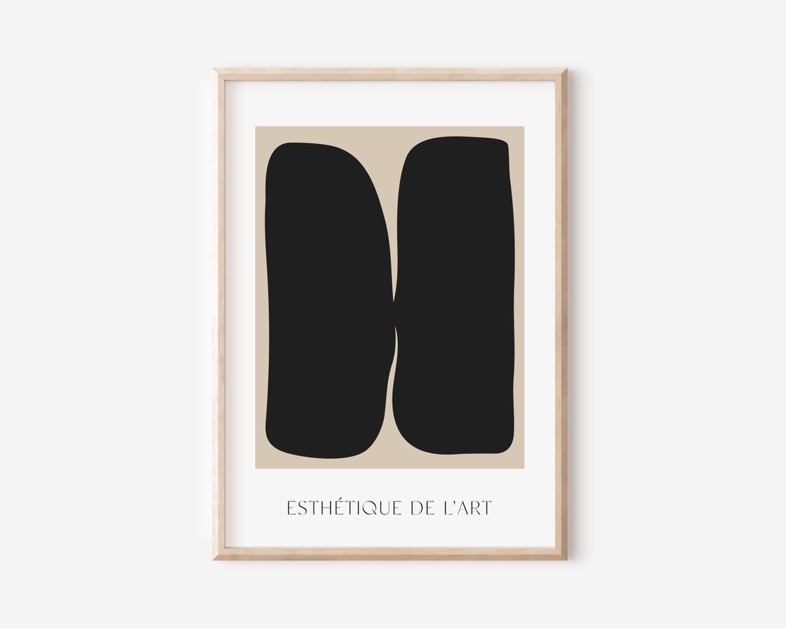 Esthetique De Lart Black Beige Minimalist Gallery Living Room Poster - Image 4