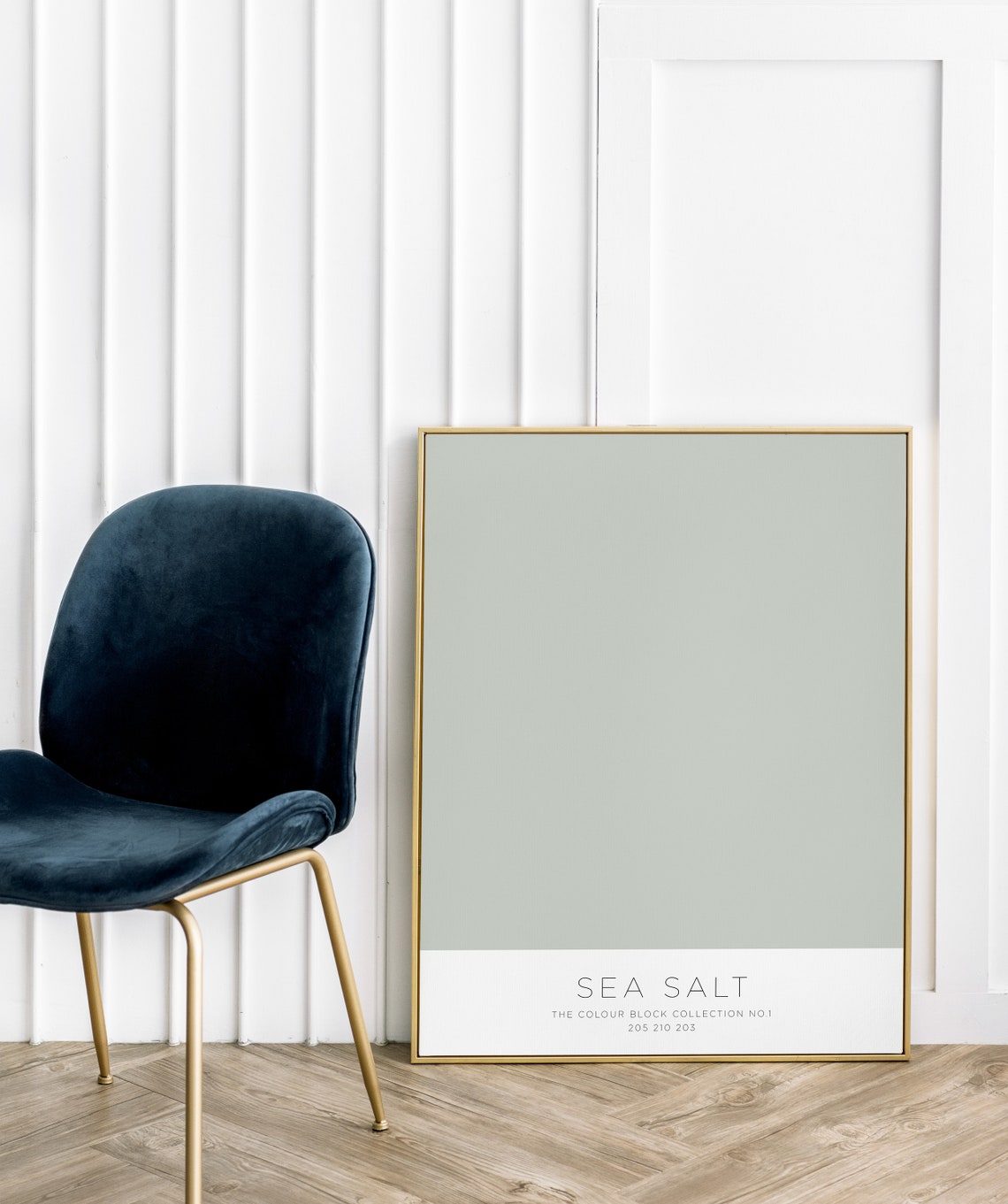 Sea Salt Sage Green Colour Block Paint Card Minimalist Decor Poster - Image 3