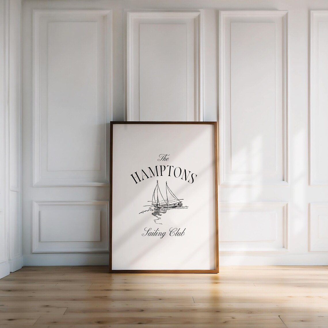 The Hamptons Sailing Club Vintage Sailboat Sketch Coastal Poster - Image 5