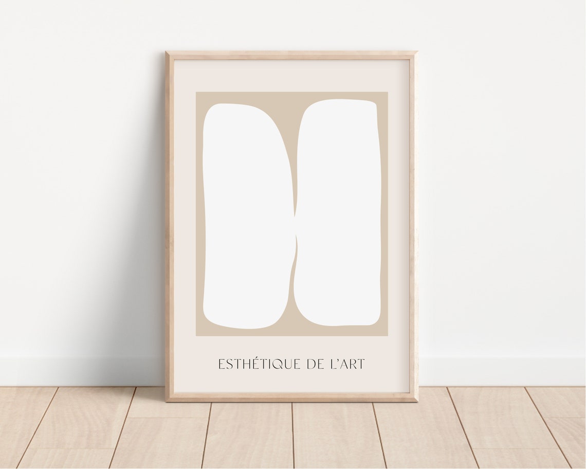 Esthetique De L Art Beige Abstract Poster Exhibition Style Art Design - Image 2
