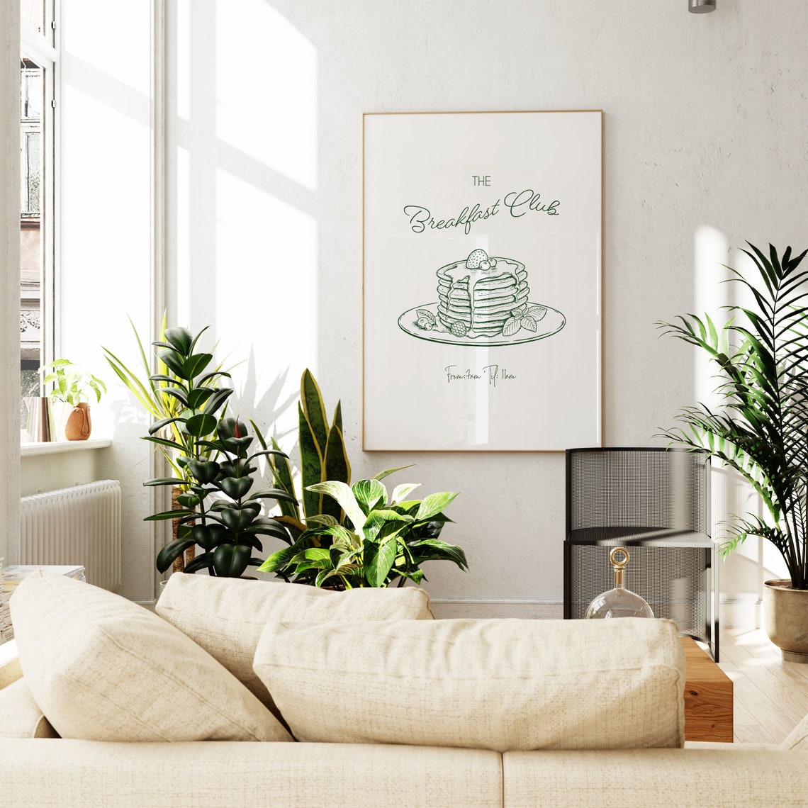 The Breakfast Club Pancake Stack Green Minimalist Kitchen Print - Image 2