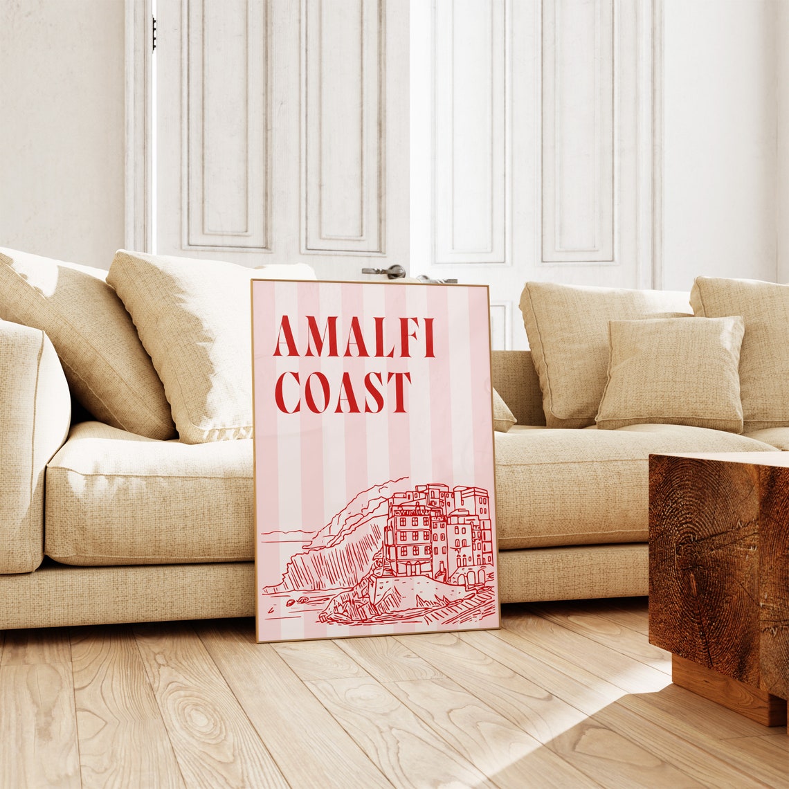 Amalfi Coast Print Italian Quote Print Italy Print Trendy Quote Poster Italy Wall Art Italian Summer Wall Art Wall Art - Image 2