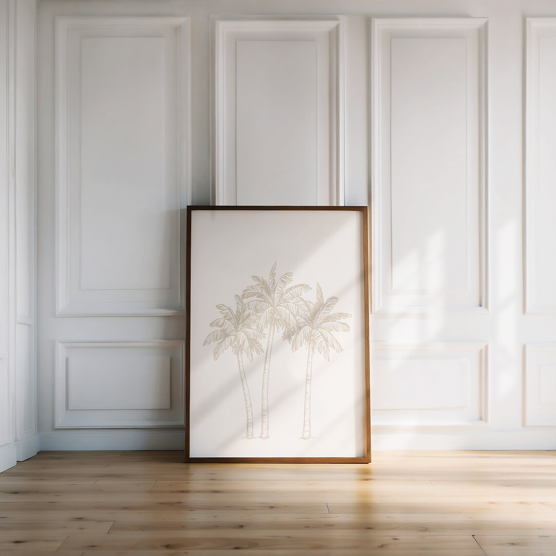 Palm Tree Coastal Wall Art, Beach House Decor Art Print - Image 3